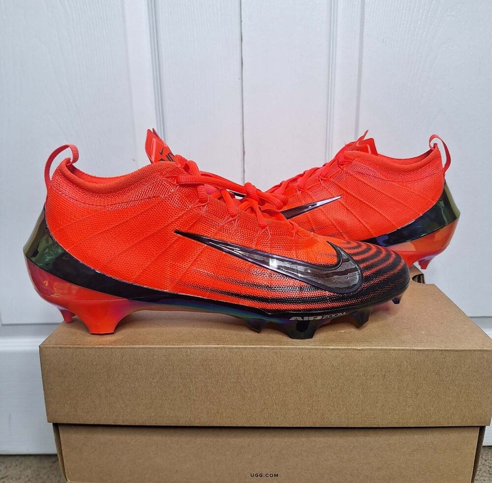 Nike Zoom Air Vapor Elite 1 Football Cleat Bright Crimson HF1099-600 size 12